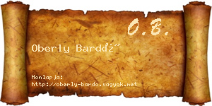 Oberly Bardó névjegykártya